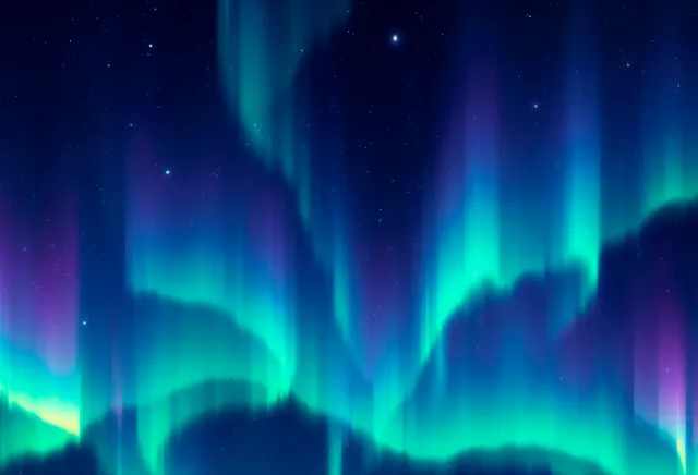 Seamless auroras all over the sky overlay 2048x